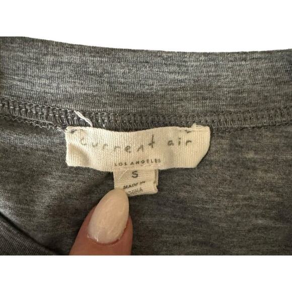 Current Air Eyelash Embroidered Crop Top Gray Tee Shirt Small - Picture 6 of 8